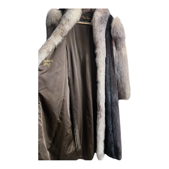 Vintage 20s Paul Magder Toronto Real Silver Fox Fur & Real Mink Coat Size M/L - Picture 7 of 16